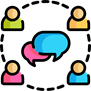 grupo de personas hablando